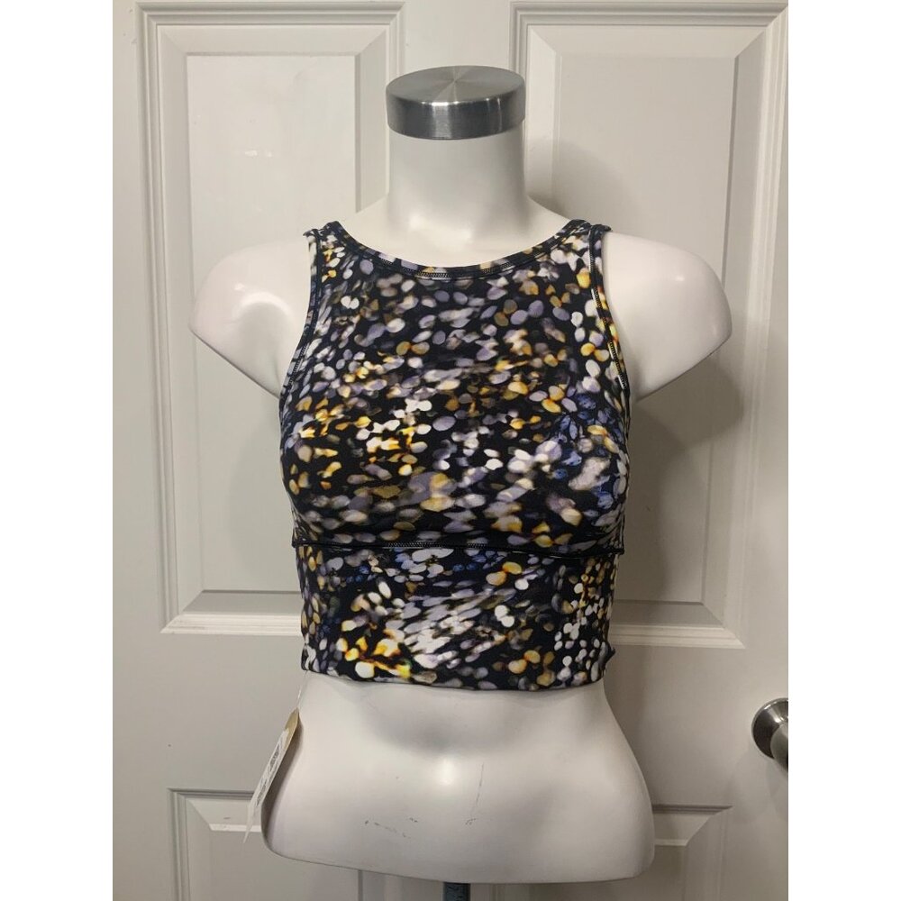 Lululemon Metropolis Gold Multi Power Pivot Tank, Size 0